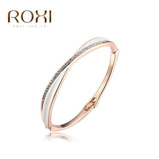 ﻿Roxi กำไล 18K Rose Gold ประดับ Czekh Stone สลับกับการประดับ Genuine Auatrian Crytals  โดดเด่น รุ่น : GE2050321400