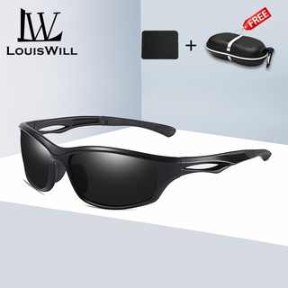 Louiswill แว่นตากันแดด เลนส์โพลาไรซ์ กรอบไม่แตก กันลื่น UV400 แฟชั่นคลาสสิก สําหรับเล่นกีฬา ขับรถ ตกปลา กิจกรรมกลางแจ้ง