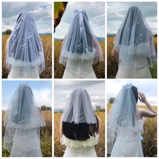 (พร้อมส่ง)ผ้าคลุมผมเจ้าสาว เวลเจ้าสาว Veil มีหลายแบบ👰🏻🇹🇭