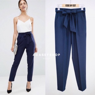 🎀 กางเกงขายาวทรงกระบอก รุ่นโบว์ Cop ZARA // JASPAL