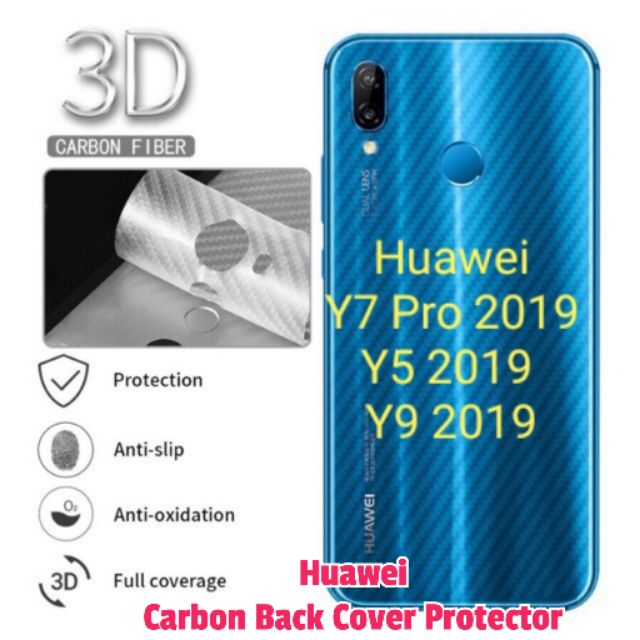 Huawei Y7 Pro 2019/ Y5 2019 / Y9 2019 Carbon ฝาหลังป้องกันลายนิ้วมือ