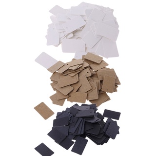 Stat 100 ชิ้นการ์ดกระดาษคราฟท์แขวนแท็กป้ายเครื่องประดับแท็กห…