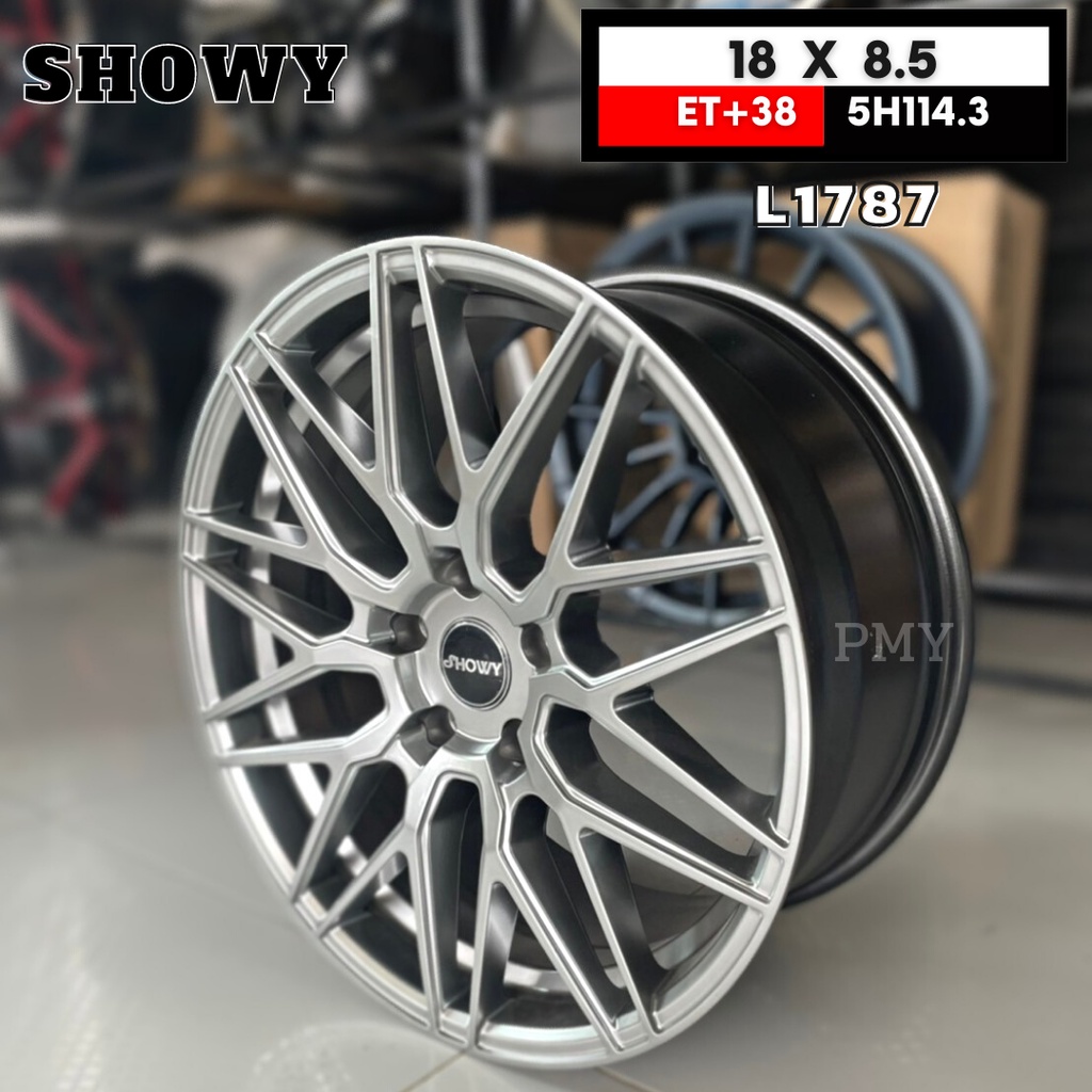 ล้อแม็กขอบ18x8.5 5H114.3 ET+38 CB73.1🚘🛻 ยี่ห้อ SHOWY รุ่น L1787 🔥(ราคาต่อ1วง)🔥 ขายยกชุด4วง ราคาพิเศษ