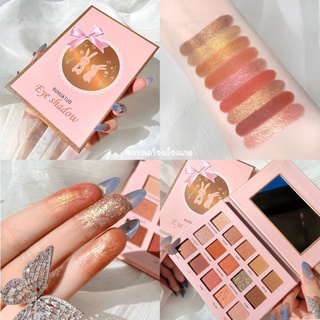 พาเลททาตา อายแชโดว์ กระต่าย​ Ruhuatuo​ Eyeshadow​ 15​ โทนสี​ เนื้อดินน้ำมัน เนื้อชิมเมอร์ เนื้อกลิตเตอร์ สีสวย ติดทนนาน