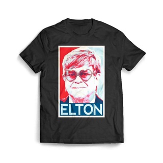 เสื้อผ้าผชเสื้อยืด พิมพ์ลาย Elton John Portrait Pop ArtS-5XL