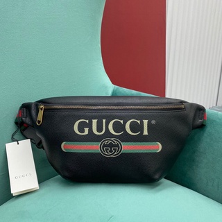 พรี​ Gucci กุชชี่printกระเป๋า​คาด​เอวกระเป๋าคาดอกหนังแท้กระเป๋าสตางค์ กระเป๋าแฟชั่นแบรนด์เนน