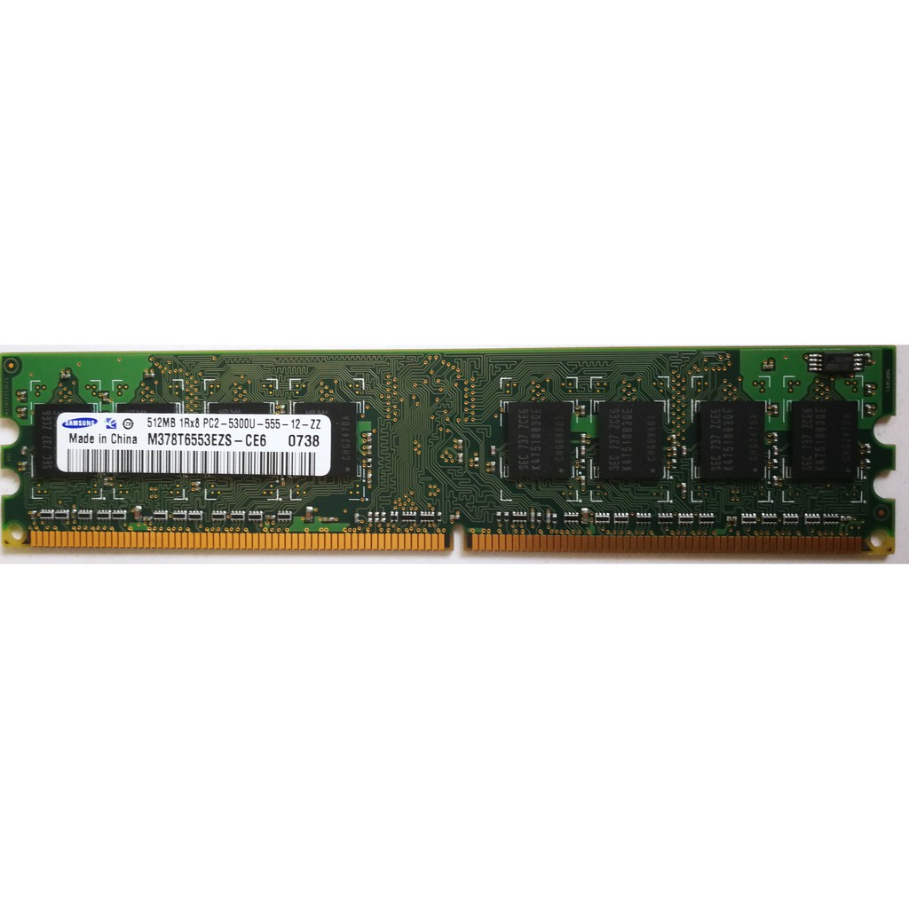 SAMSUNG 512MB PC2-5300U 1Rx8 RAM