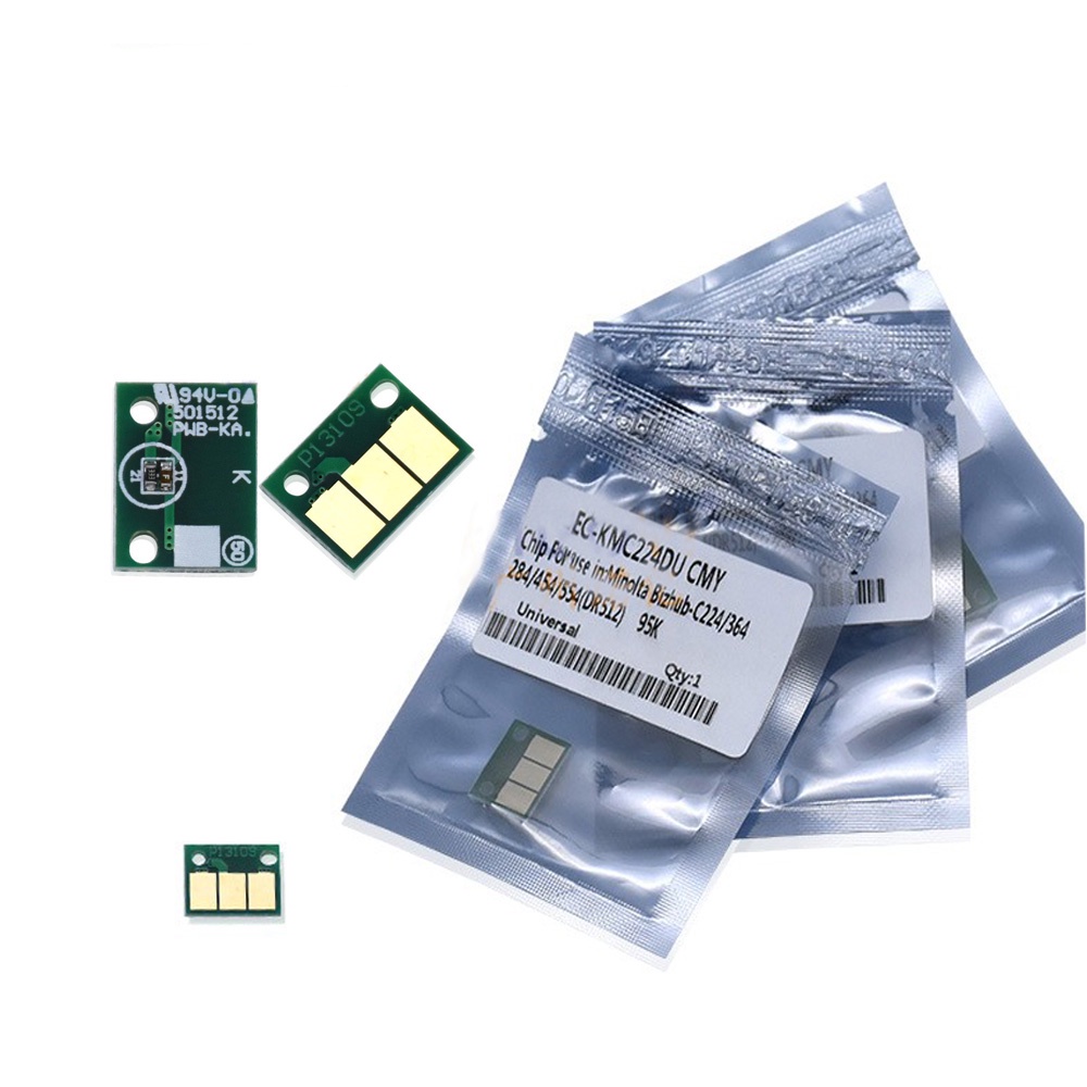 4pcs DR512 C224 กลองชิปสําหรับ Konica Minolta Bizhub C224 C364 C284 C454 C554 C7822 C7828 กลองชุดตลับหมึกรีเซ็ตชิป
