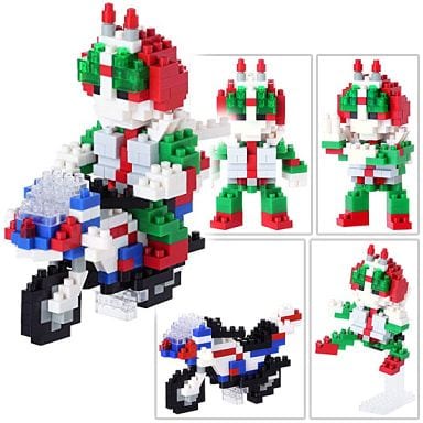 Bandai Nanoblock Masked Rider V3 + HURRICANE BIKE มาสค์ไรเดอร์ มือ1 Kamen Rider Lego Soul Nation Ser