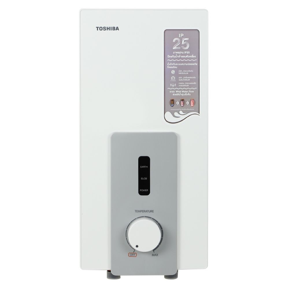 Water heater SHOWER HEATER TOSHIBA DSK45S5KW 4500W WHITE Hot water heaters Water supply system เครื่องทำน้ำอุ่น เครื่องท