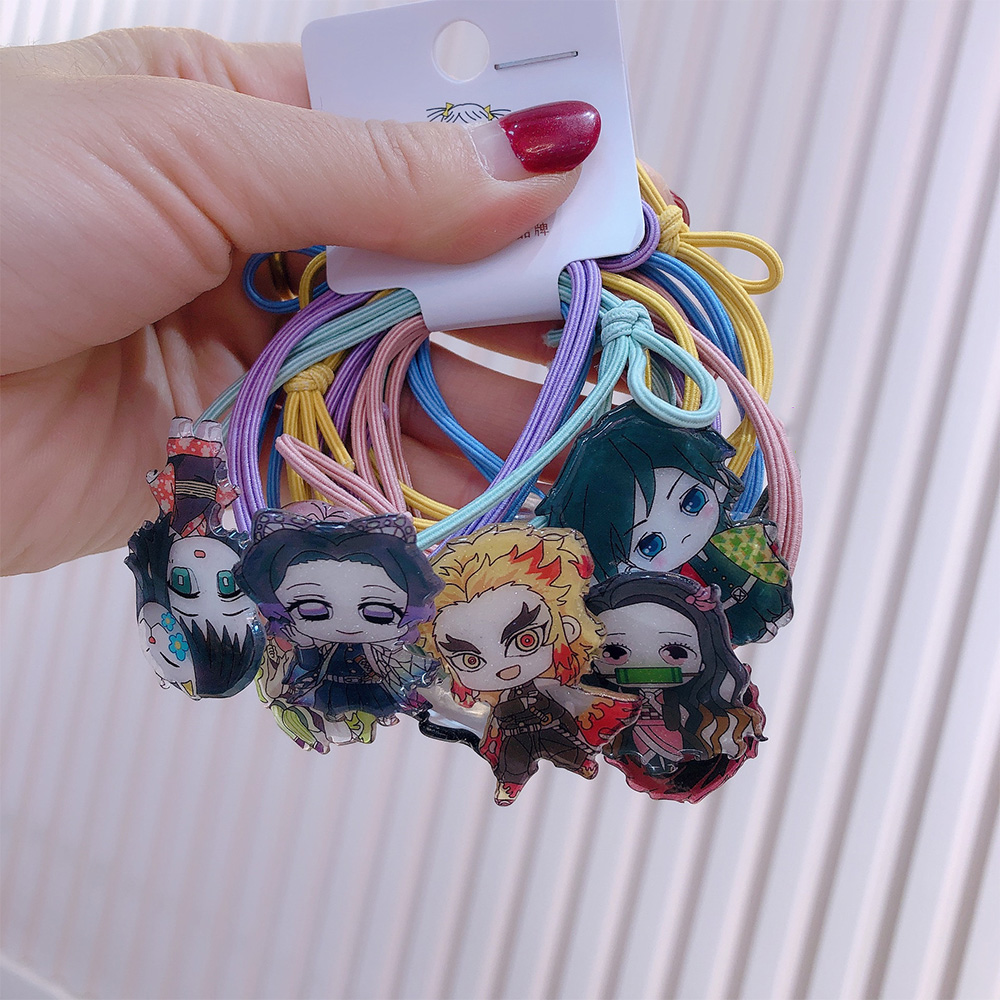 DOREEN Hair Bands Demon Slayer Hair Rope Hair Tie Rubber Band Anime ...