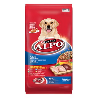 ALPO อัลโป อาหารสุนัขโต รสไก่ตับและผัก ขนาด10กิโลกรัม 10kg Purina ADULT DOG FOOD CHICKEN LIVER VEGETABLE