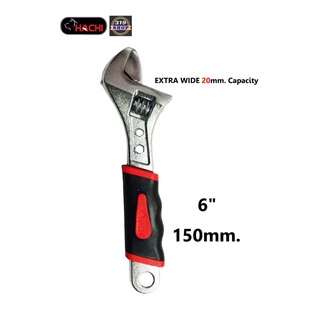 ประแจเลื่อนด้ามหุ้มยาง HACHI ขนาด 6 นิ้ว Adjustable Wrench