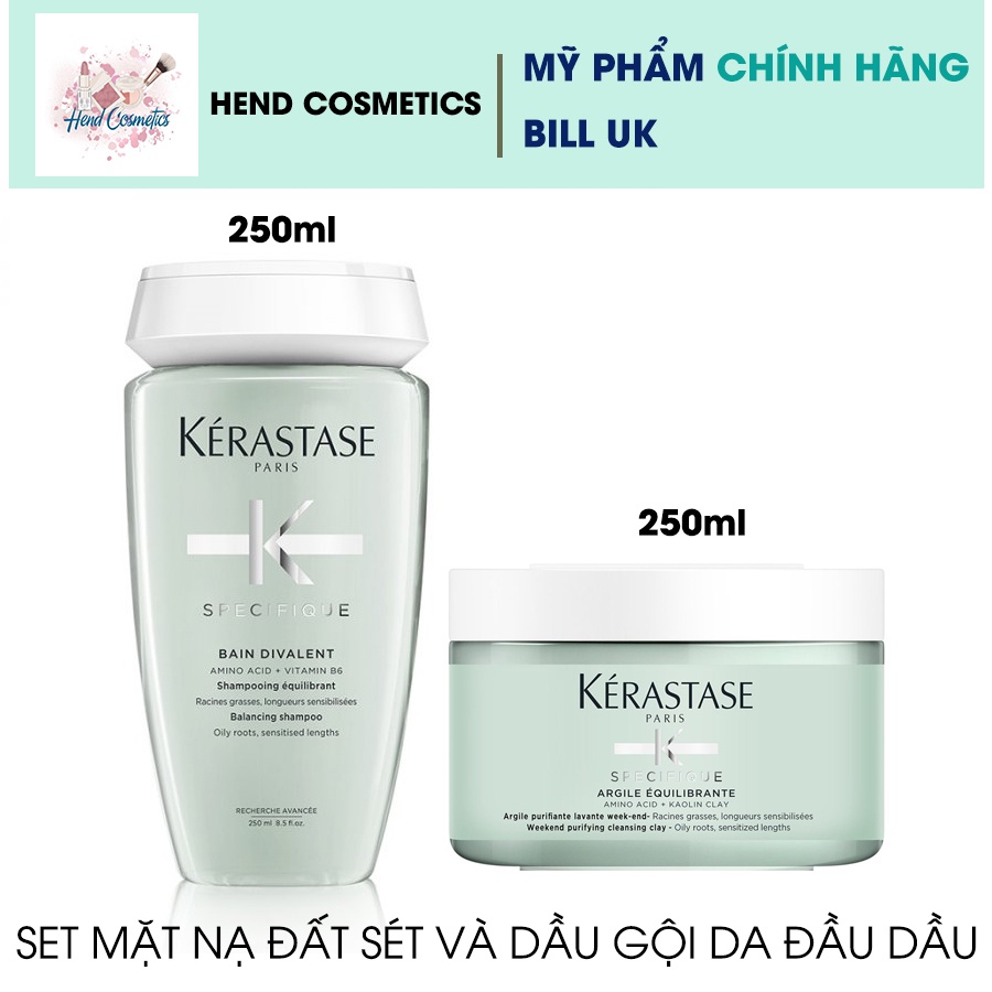 ชุด Kerastase Cleansing Clay Mask And Shampoo Set 250ml + Bain Divalent 250ml