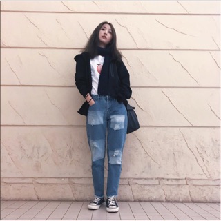 กางเกงยีนส์ Street Boyfriend Jeans