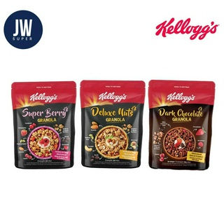 Kelloggs Super Berry Granola Deluxe Nuts เคลล็อกส์ ซูเปอร์ เบอร์รี่ กราโนลา อาหารเช้า ซีเรียลธัญพืช ขนาด220 กรัมBBE: