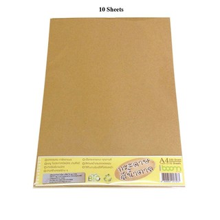 กระดาษสีน้ำตาล 230 แกรม A4  iboom  IB1551  10 แผ่น (3 แพ็ค) Brown paper, 230 grams A4 iboom IB1551 10 sheets (3 packs)