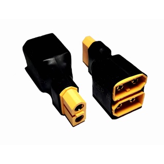 [[ส่งจากไทย]](หัวต่อสำหรับอนุกรมแบตเตอรี่) Series Connector Plug XT60/XT90 1 Female to 2 male (เพิ่มโวลท์)