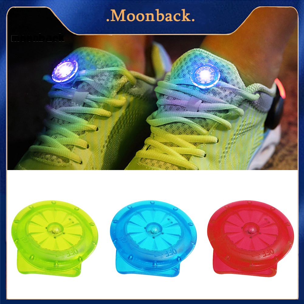 <Moonback> คลิปไฟ Led ทรงกลม ขนาดเล็ก สําหรับรองเท้ากีฬา ขี่จักรยาน วิ่งกลางคืน