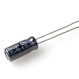 C Capacitor 0.22uF 50V (10ชิ้น) ตัวเก็บประจุ อิเล็กโทรไลต์ คาปาซิเตอร์