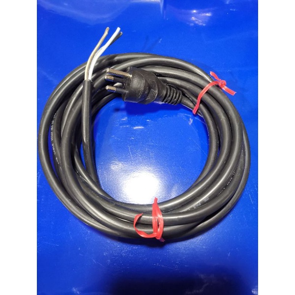 สายไฟ VCT 3x1.5 พร้อมหัวปลั้กหลอม 3ขา ยาว 5-10เมตร