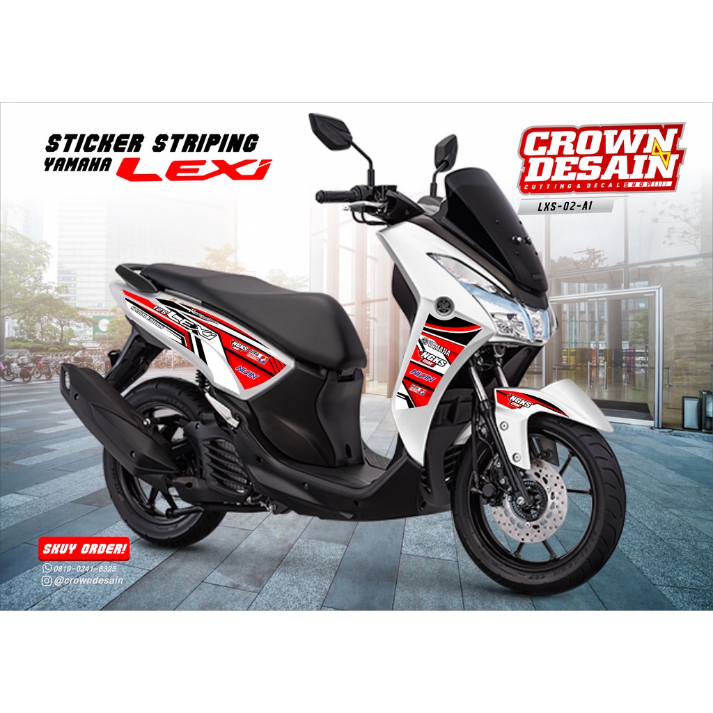 LEXI 125 2018 2019 2020 สติ๊กเกอร์แบบแถบ - YAMAHA LEXI 125 SEMIFULL STRIPING - CUSTOM LEXI 125 DESIG