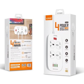 ⭐️ ไหม่ล่าสุด⭐️ LDNIO SC4407 4power Socket+4USB Defender Series ของแท้