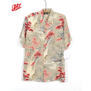 เสื้อฮาวาย IOLANI ALOHA SHIRT FISHERMAN GREY ของใหม่ แท้