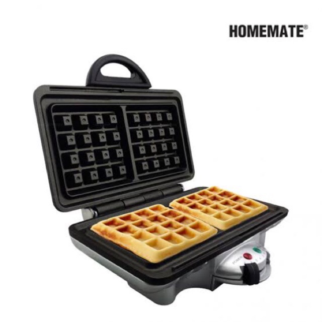 เตาวาฟเฟิลเหลี่ยม Homemate HOM-TSK2103W เครื่องอบวาฟเฟิลสี่เหลี่ยม Verasu เตาอบขนมรังผึ้ง พร้อมใบรับ