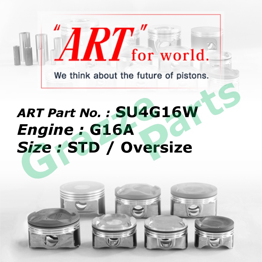 ART ลูกสูบชุด SU4G16W สําหรับ Suzuki Vitara 16V 1.6 G16A (75.0 มม.)
