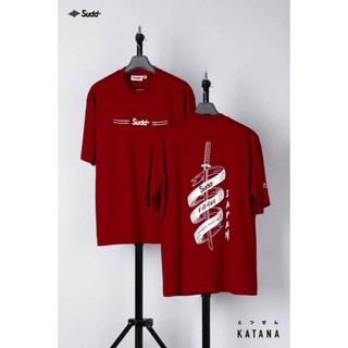 Sudd® เสื้อยืดโอเวอร์ไซส์ รุ่น KATANA สีแดง