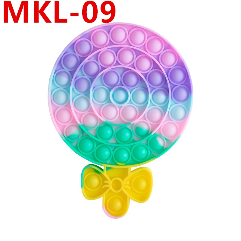 🔥ส่งจากไทย🔥💥Pop it Push Pop Bubble Fidget Toy💥 ของเล่นบีบอัด สําหรับเล่นคลายเครียด เกม เล่นได้ทุกวัย MKL-09