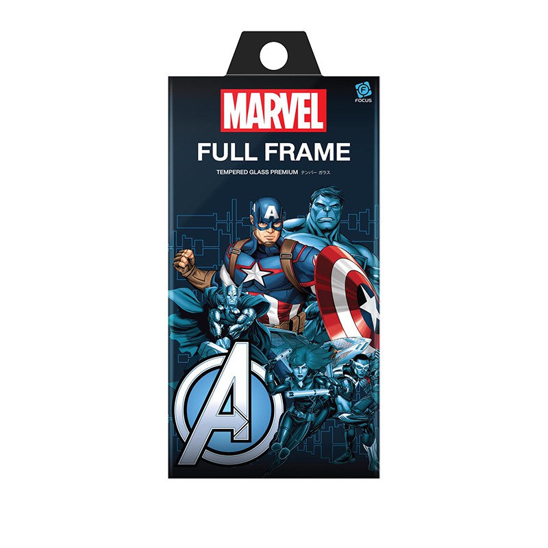 focus ฟิล์มกระจกกันรอยเต็มจอ สกรีนลาย Marvel - Captain America iphone x/xs/xr/XS max