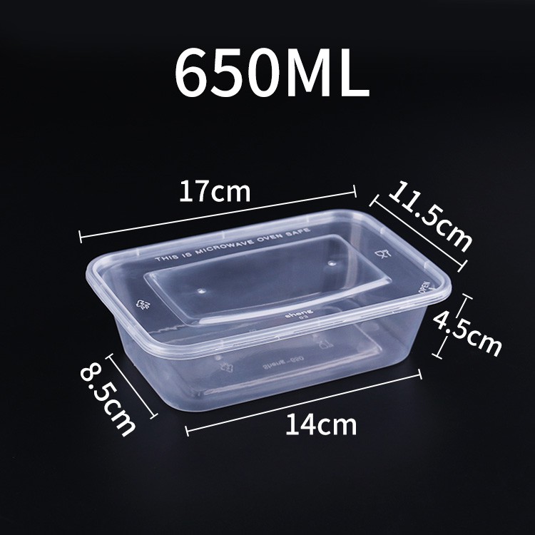 {ขนาด 650 ml} กล่องอาหาร กล่องบรรจุอาหาร