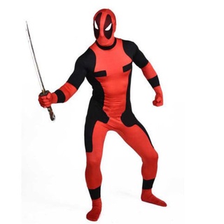 เครื่องแต่งกายคอสเพลย์ ซูเปอร์ฮีโร่ Deadpool เซ็กซี่ สีแดง สําหรับผู้หญิง