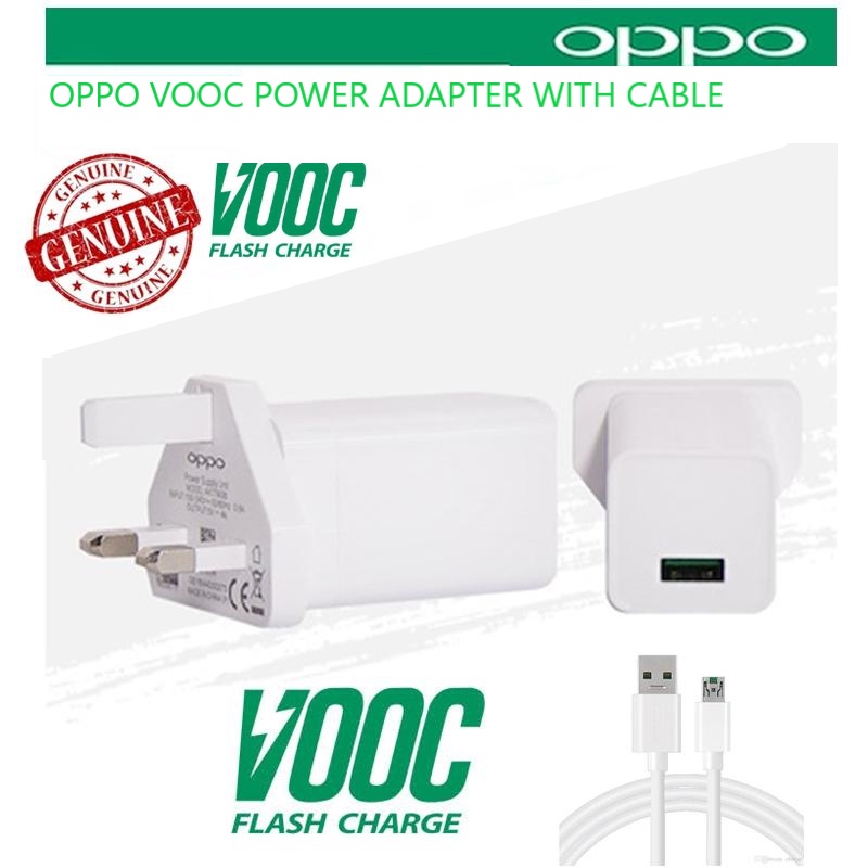 OPPO VOOC 5V/4A 100 Original Flash Charger & VOOC Micro USB Cable