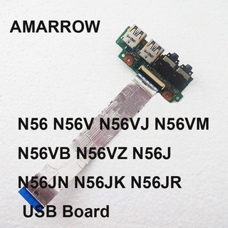 บอร์ดเสียง IO ของแท้ สําหรับ Asus N56 N56V N56VJ N56VM N56VB N56VZ N56J N56JN N56JK N56JR USB BOARD