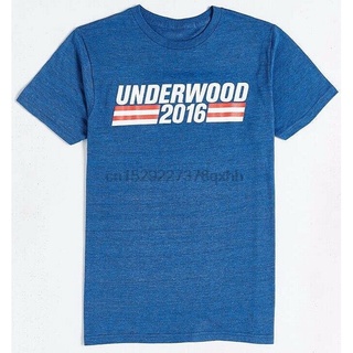 เสื้อยืดผ้าฝ้ายพิมพ์ลายขายดี เสื้อยืดลําลอง แขนสั้น พิมพ์ลาย House Of Cards TV Show FRANK UNDERWOOD 2016 NWT สําหรับผู้ช