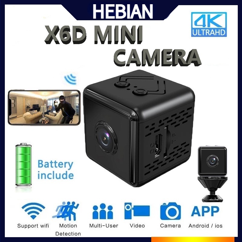 X6d กล้องวงจรปิดไร้สาย 1080P/4K Wifi IP DVR มองเห็นได้ในเวลากลางคืน HD