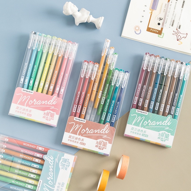 #สินค้าพร้อมส่ง #ปากกาเจล #ปากกาเจลหลากสี #จดบันทึก #ชุดละ9แท่ง