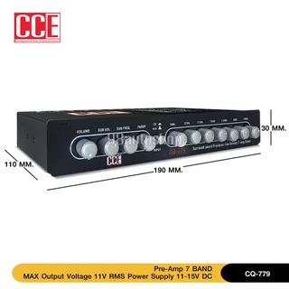 98auto CCEปรี7แบน แยกซับอิสระ กลางชัด แหลมใส เบสหนัก CQ-737 CCE ปรีรถยนต์ 7แบน ราคา1ชิ้น