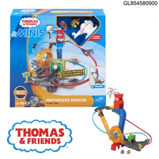 Thomas &amp; Friends MINIS Motorized Rescue รถไฟโทมัส ชุดสถานีลอยฟ้า +รถไฟ2คันและเครืองบิน รางโทมัส รถสะสม ของเล่นโทมัส