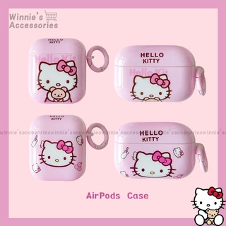 Cute Hello Kitty เคส AirPods Pro Case สำหรับ Apple AirPods 1 2 Pro Cartoon เคสป้องกัน Cover