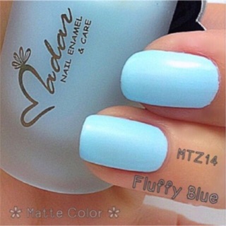 ยาทาเล็บเนื้อแมท มาดาร์  MTZ14 Pluffy Blue  Matte color สีฟ้าด้าน สีสวยแห้งเร็ว เล็บไม่เหลือง