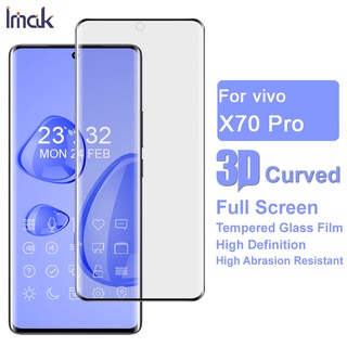 Original Imak Vivo X70 Pro Tempered Glass 3D Curved Full Cover Screen Protector Film