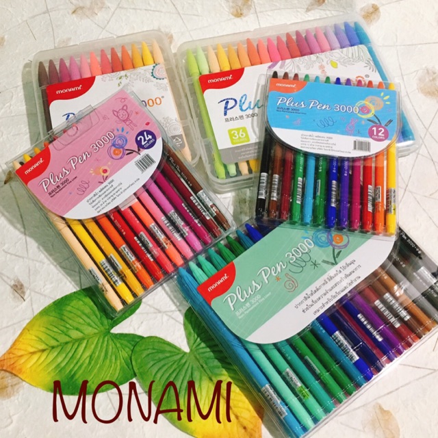 🔥(แบบ set)🔥ปากกาสีโมนามิ พลัสเพน MONAMI Plus Pen 3000 ปากกาโมนามิหัวเล็ก ปากกาสีนำ้หัวเล็ก🔥