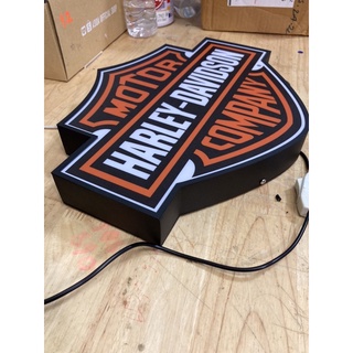 ป้าย Harley Davidson กล่องไฟ HARLEY DAVIDSON ฮาเล่ห์เดวินสัน ขนาด 36cm x28cm.