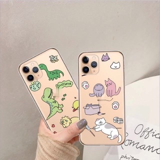 🐶🐱-พร้อมส่งในไทย-เคสซิลิโคน สกรีนลายการ์ตูนไดโนเสาร์เล็กๆ TPU นิ่ม ใช้สำหรับIPทุกรุ่น #206 🐶🐱