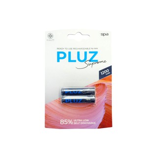 ถ่านชาร์จ Spa AAA 1200 mAh Ni-mh 1.2V สีดำ จำนวน 2 ก้อน รุ่นเก็บไฟ