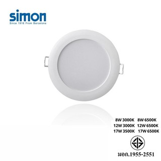 Simon 1Pack10 pcs,LED Downlightโคมดาวน์ไลท์ ไฟดาวไลท์ ติดเพดาน ไฟdownlight 8W(3นิ้ว)12W(4นิ้ว)17W(5นิ้ว) แสงขาว เหลือง